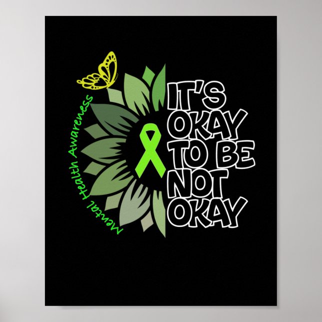 Det är okej att inte vara okej - psykisk hälsomedv poster (Framsidan)