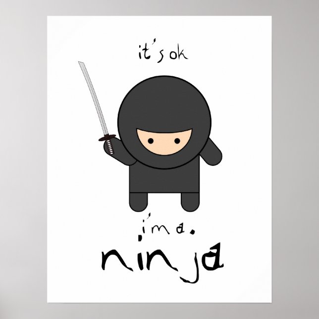 Det är okej att jag är en ninja poster (Framsidan)