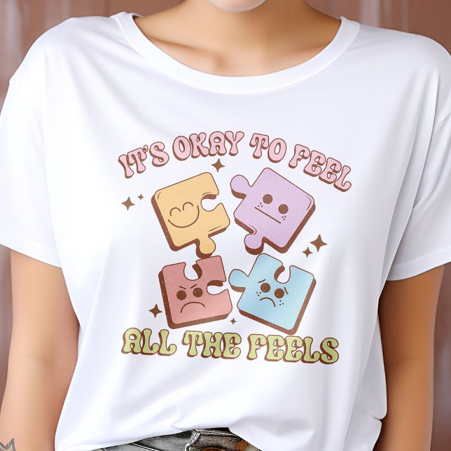 Det är okej att känna av all psykisk hälsa t shirt (Skapare uppladdad)
