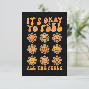 Det är okej att känna sig som psykisk hälsa tack kort