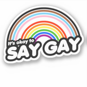 Det är okej att säga gay klistermärken
