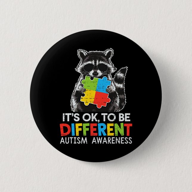 Det är okej att vara annorlunda Autism Awareness C Knapp (Framsida)