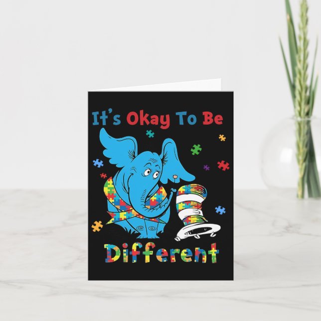 Det är okej att vara annorlunda Autism Awareness C Kort (Framsida)