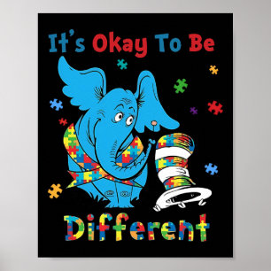 Det är okej att vara annorlunda Autism Awareness C Poster