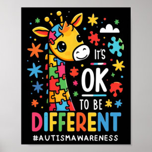 Det är okej att vara annorlunda Autism Awareness C Poster
