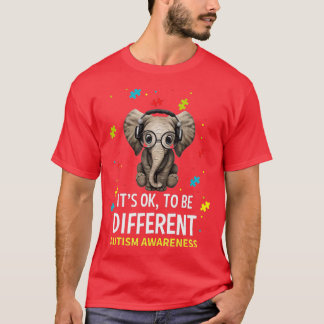 Det är okej att vara annorlunda Autism Awareness E T Shirt