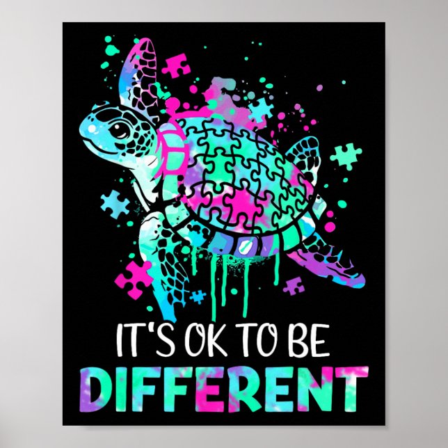 Det är okej att vara annorlunda Autism Awareness P Poster (Framsidan)