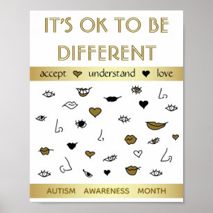 Det är okej att vara annorlunda, Autism Awareness Poster