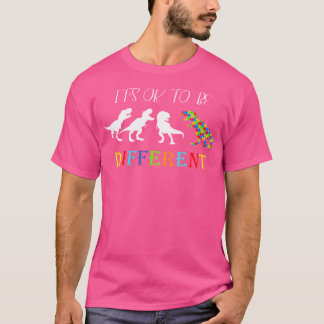 Det är okej att vara annorlunda Autism Puzzle Piec T Shirt