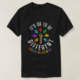 Det är okej att vara annorlunda, autismmedvetande t shirt