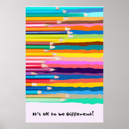 Det är okej att vara annorlunda! poster