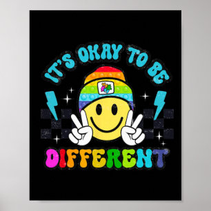 Det är okej att vara annorlunda Smile Face Pussel Poster