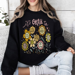 Det är okej att vara boho blommig t shirt