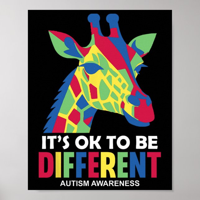 Det är okej att vara en annan autism-medvetandehöj poster (Framsidan)