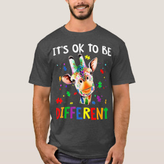 Det är okej att vara en annan autismmedvetenhet gi t shirt