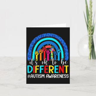 Det är okej att vara en annan autismmedvetenhet. kort