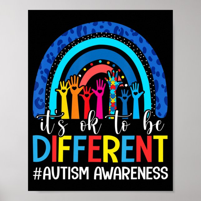 Det är okej att vara en annan autismmedvetenhet. poster (Framsidan)