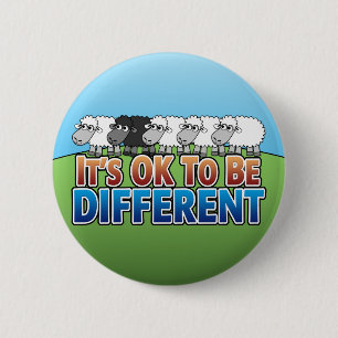 Det är okej att vara en annan BLACK SHEEP Knapp