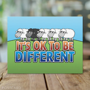 Det är okej att vara en annan BLACK SHEEP Vykort