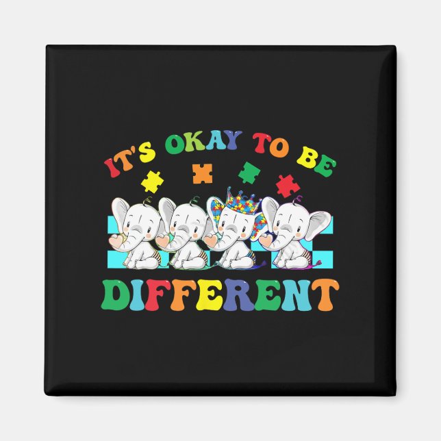 Det är okej att vara en annan elefant-autism-medve magnet (Framsidan)