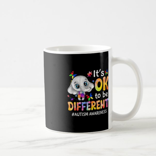 Det är okej att vara en annan elefant kaffemugg (Höger)