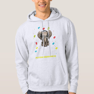 Det är okej att vara en annan elefantautismmedvete hoodie
