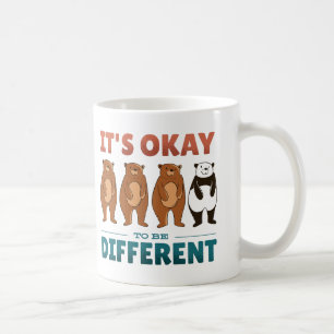 Det är okej att vara en annan inbjudan. kaffemugg