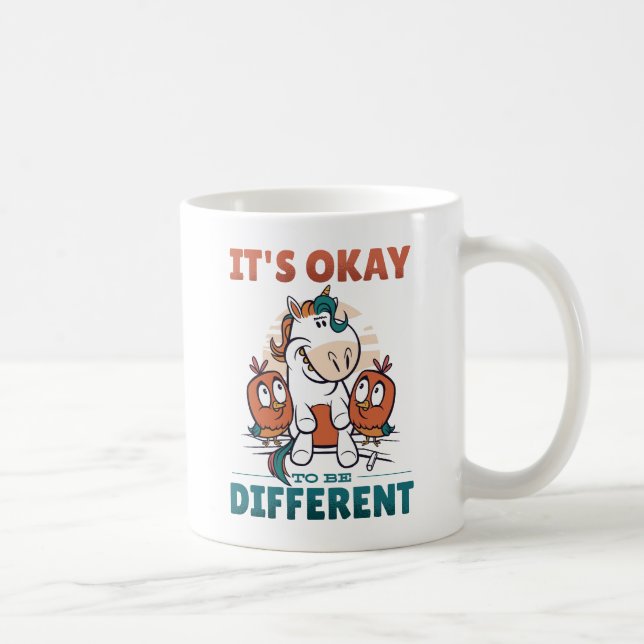 Det är okej att vara en annan inbjudan kaffemugg (Höger)