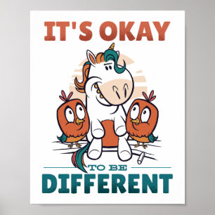Det är okej att vara en annan inbjudan poster