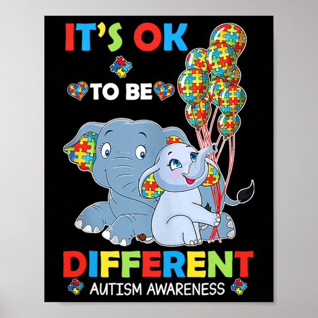 Det är okej att vara en annan medvetenhet om autis poster (Framsidan)