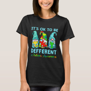 Det är okej att vara en annan medvetenhet om autis t shirt