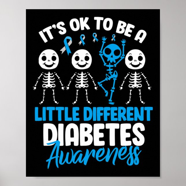 Det är okej att vara lite annorlunda Diabetes Awar Poster (Framsidan)
