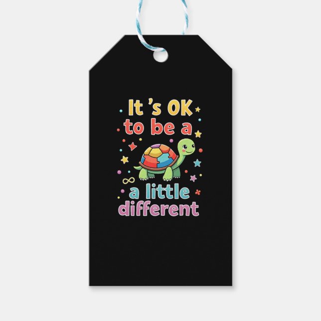 Det är okej att vara lite annorlunda. presentetikett (Framsidan)