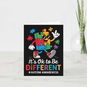 Det är okej att vara lite annorlunda puzzle Autism Kort
