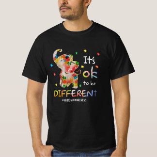 Det är okej att vara Olika Autism Awareness Elephe T Shirt