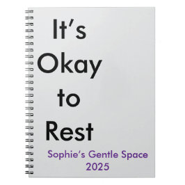 Det är okej att vila Anpassningsbarnas emotionella Anteckningsbok