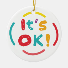 Det är okej! julgransprydnad keramik