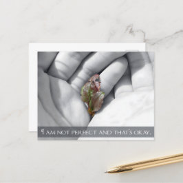 "Det är okej" Motiverande affirmation Vykort