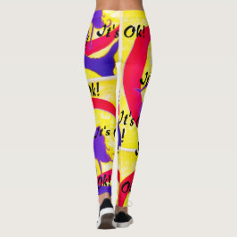 Det är okej! Sjöjungfru Eclipse Art by Venus Leone Leggings