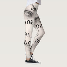 Det är okej! Thinker Art by Venus Leone Leggings
