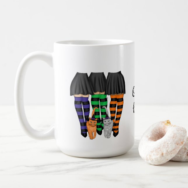 Det är Oktobervitsar - tre vitsar och två katter Kaffemugg (Med munk)