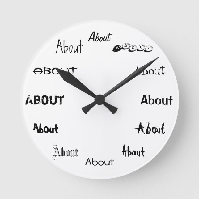 Det är om Time! Rund Klocka (Framsida)