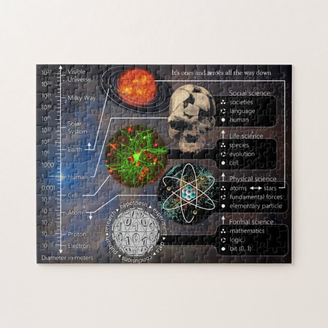 Det är Ones och Zeroes hela vägen ner 252 Biet Pussel (Horisontell)