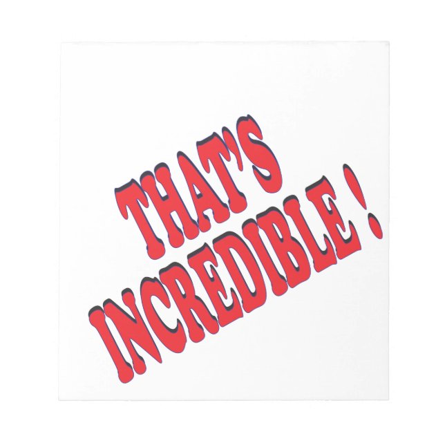 Det är otroligt anteckningsblock (Framsida)