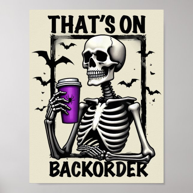 Det är på backorder Halloween Pharmacy Tech Poster (Framsidan)