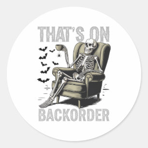 Det är på Ckorder Pharmacy Tech Skeleton som är Ck Runt Klistermärke