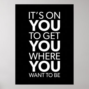 Det är på dig, Gym Success Hustle Grind Motivation Poster