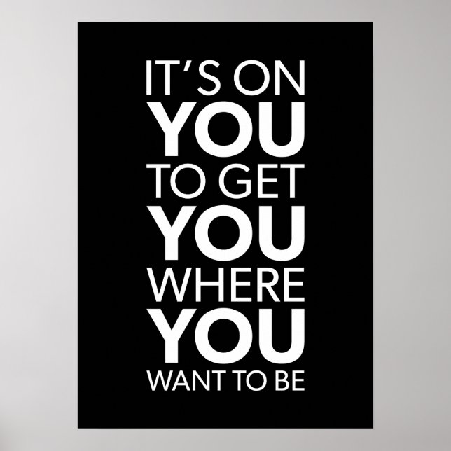 Det är på dig, Gym Success Hustle Grind Motivation Poster (Framsidan)