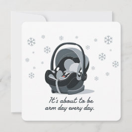 Det är på väg att bli arm dag varje dag Rolig bebi Inbjudningar