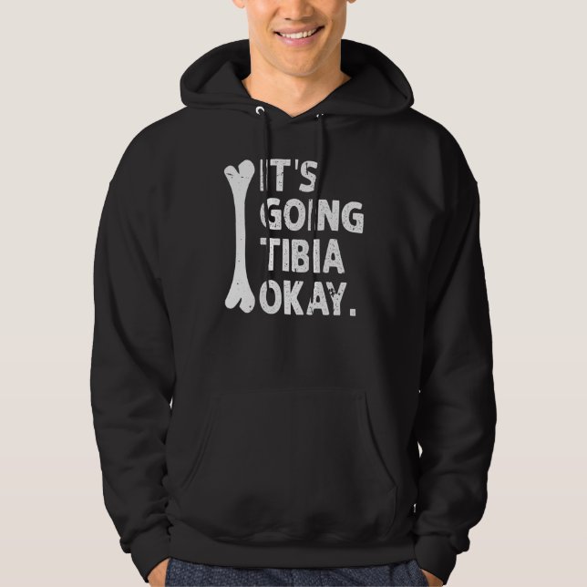 Det är på väg att tibia okej, underbart Anatomy Pu Hoodie (Framsida)